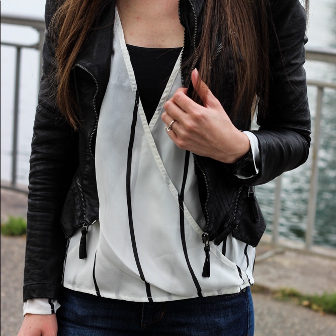 Striped Chiffon Blouse
